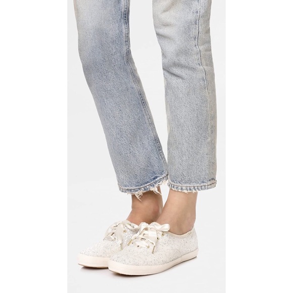 KATE SPADE • Keds Glitter Sneakers Glamour Shoes - Picture 2 of 6